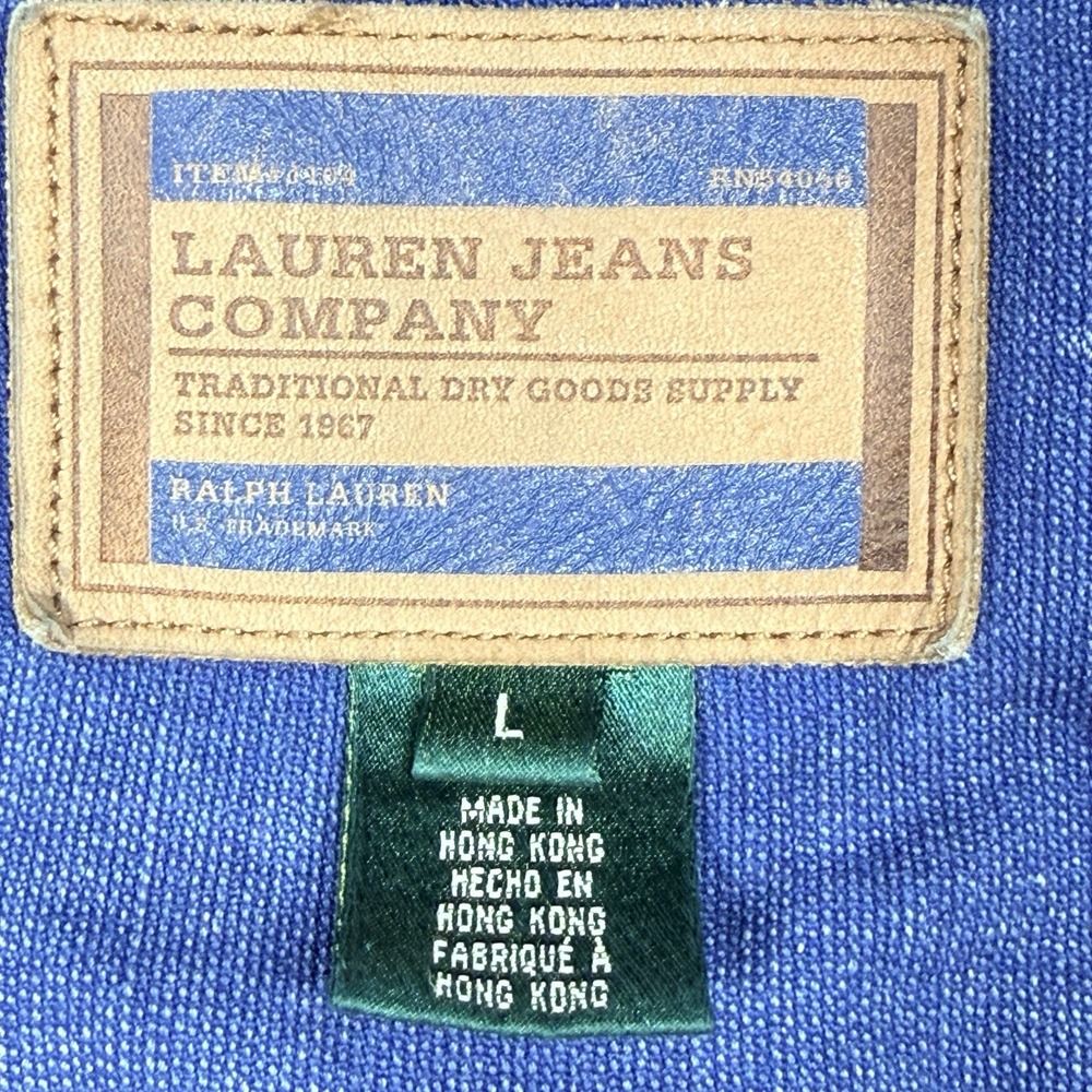 Vintage Polo Ralph Lauren Jeans Co. Denim 90s Chore Jacket Barn Coat Womens L*** - Picture 2 of 12